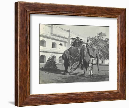 Lilah Wingfield, Arthur Brodrick, Judy Smith and Sylvia Brooke on the Maharaja of Jaipur's State…-English Photographer-Framed Photographic Print