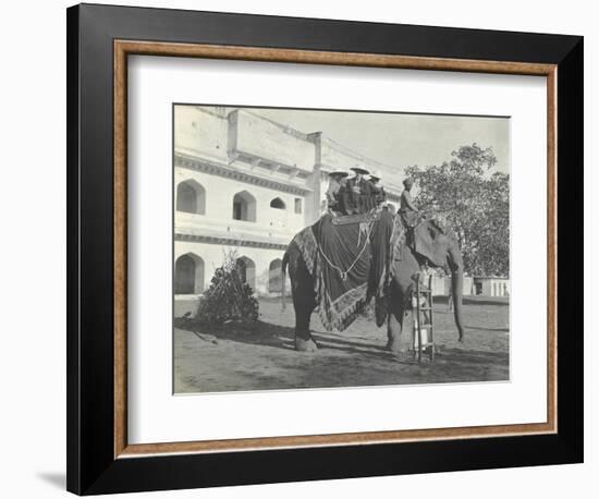 Lilah Wingfield, Arthur Brodrick, Judy Smith and Sylvia Brooke on the Maharaja of Jaipur's State…-English Photographer-Framed Photographic Print