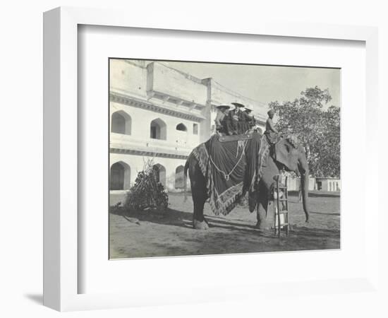 Lilah Wingfield, Arthur Brodrick, Judy Smith and Sylvia Brooke on the Maharaja of Jaipur's State…-English Photographer-Framed Photographic Print