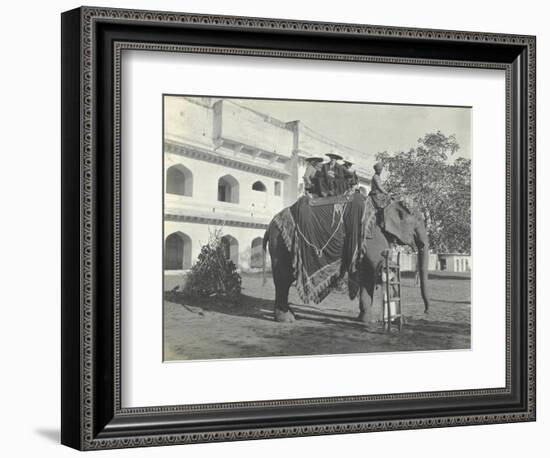 Lilah Wingfield, Arthur Brodrick, Judy Smith and Sylvia Brooke on the Maharaja of Jaipur's State…-English Photographer-Framed Photographic Print