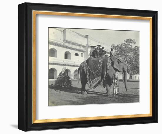 Lilah Wingfield, Arthur Brodrick, Judy Smith and Sylvia Brooke on the Maharaja of Jaipur's State…-English Photographer-Framed Photographic Print