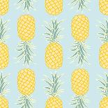 Pineapple Seamless Pattern-lilalove-Mounted Art Print