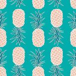 Pineapple Seamless Pattern-lilalove-Mounted Art Print