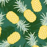 Pineapple Seamless Pattern-lilalove-Framed Stretched Canvas