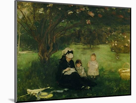 Lilas a Maurecourt - The lilacs at Maurecourt,1874 Canvas,51 x 61 cm.-Berthe Morisot-Mounted Giclee Print