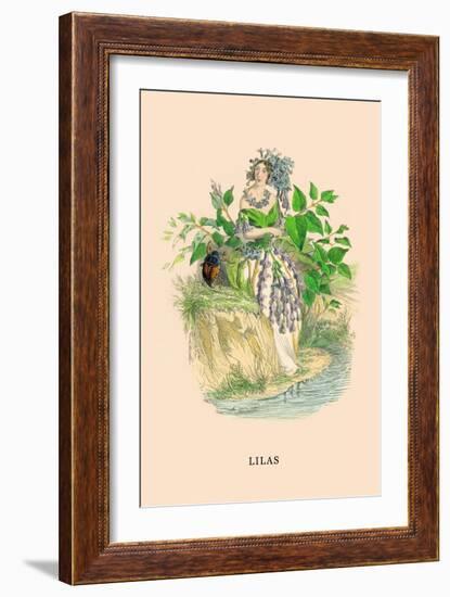 Lilas-J.J. Grandville-Framed Art Print