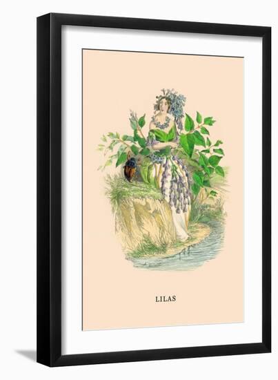 Lilas-J.J. Grandville-Framed Art Print