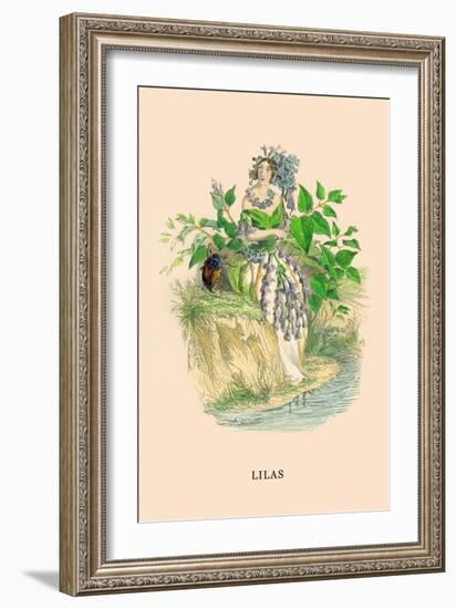 Lilas-J.J. Grandville-Framed Art Print