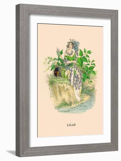 Lilas-J.J. Grandville-Framed Art Print