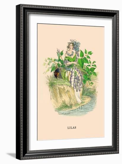 Lilas-J.J. Grandville-Framed Art Print