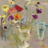 Summer Flowers in a Red Jug-Lilia Orlova Holmes-Stretched Canvas