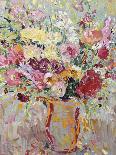 Summer Flowers in a Red Jug-Lilia Orlova Holmes-Stretched Canvas