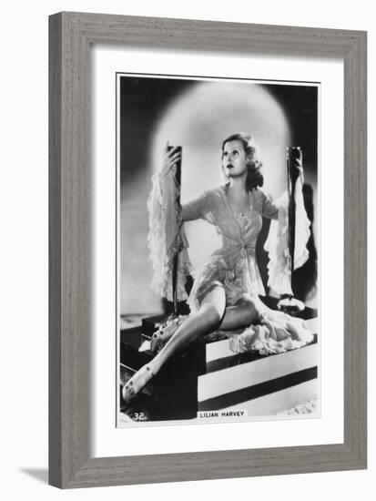 Lilian Harvey, British-Born German Film Actress, C1938-null-Framed Giclee Print