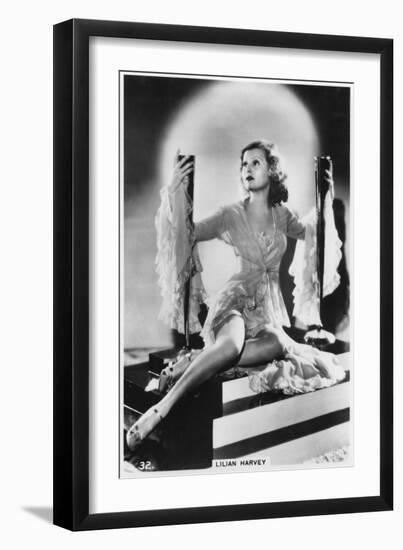 Lilian Harvey, British-Born German Film Actress, C1938-null-Framed Giclee Print