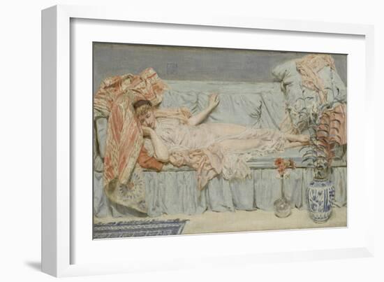 Lilies, 1866 (Oil on Canvas)-Albert Joseph Moore-Framed Giclee Print