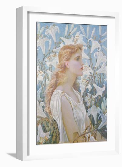 Lilies, 1893 (Oil on Canvas)-Walter Crane-Framed Giclee Print