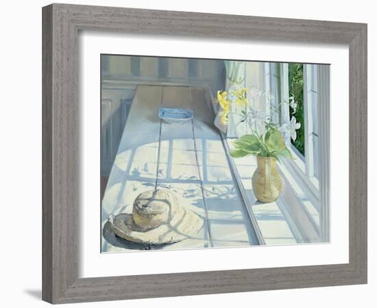 Lilies and a Straw Hat-Timothy Easton-Framed Giclee Print