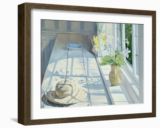 Lilies and a Straw Hat-Timothy Easton-Framed Giclee Print