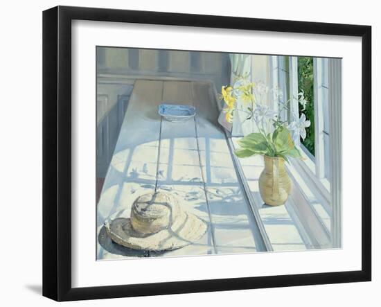 Lilies and a Straw Hat-Timothy Easton-Framed Giclee Print