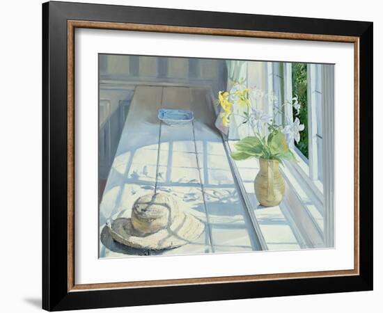 Lilies and a Straw Hat-Timothy Easton-Framed Giclee Print