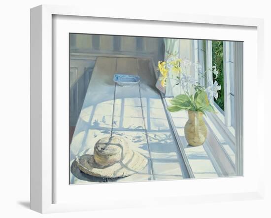 Lilies and a Straw Hat-Timothy Easton-Framed Giclee Print