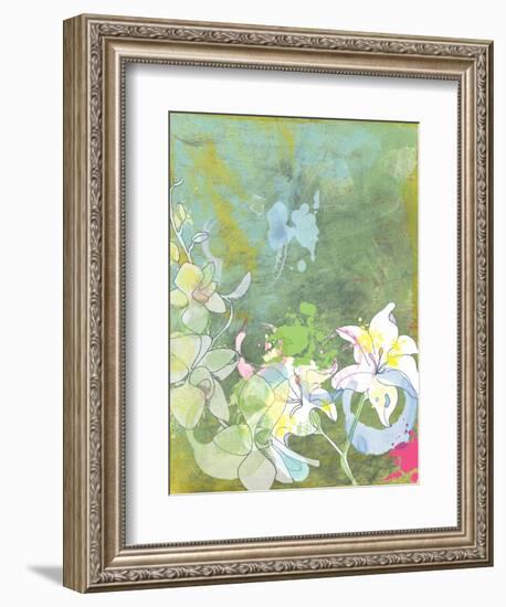 Lilies and Orchids-Jan Weiss-Framed Art Print