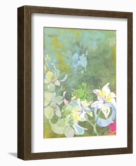 Lilies and Orchids-Jan Weiss-Framed Art Print