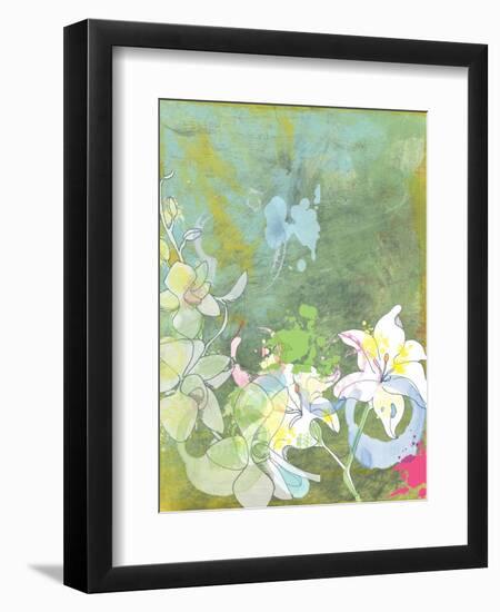 Lilies and Orchids-Jan Weiss-Framed Art Print