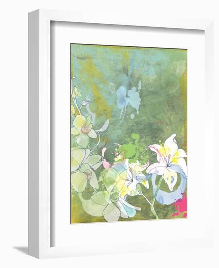 Lilies and Orchids-Jan Weiss-Framed Art Print