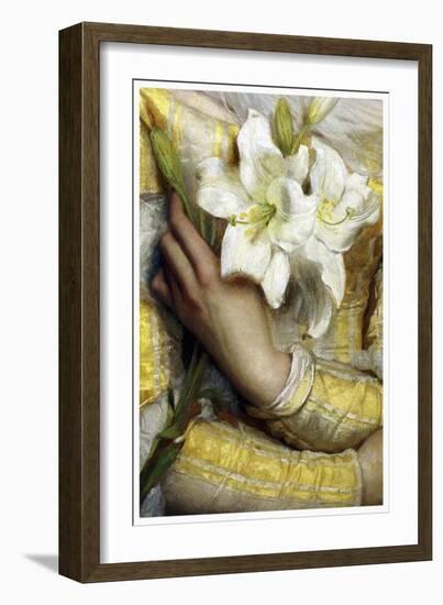 Lilies detail Gustav Pope 1895-Vintage Lavoie-Framed Giclee Print