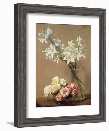 Lilies in a Vase, 1888-Henri Fantin-Latour-Framed Giclee Print