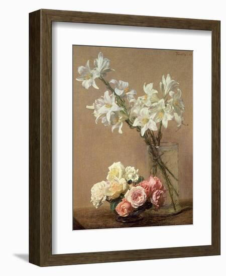 Lilies in a Vase, 1888-Henri Fantin-Latour-Framed Giclee Print