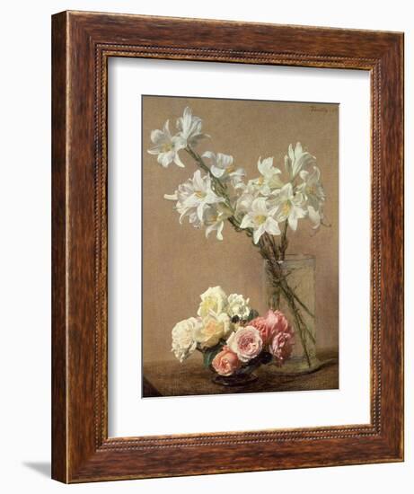 Lilies in a Vase, 1888-Henri Fantin-Latour-Framed Giclee Print