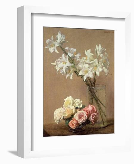Lilies in a Vase, 1888-Henri Fantin-Latour-Framed Giclee Print