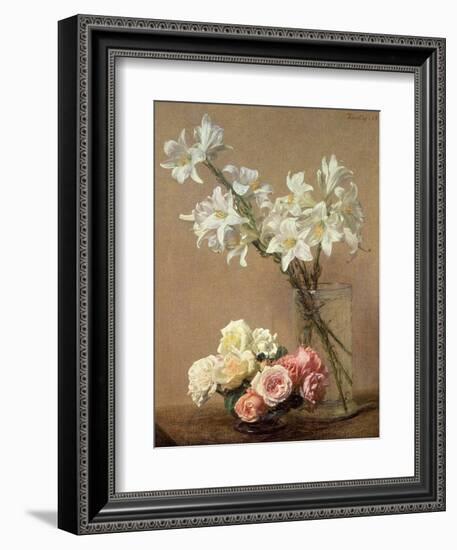 Lilies in a Vase, 1888-Henri Fantin-Latour-Framed Giclee Print