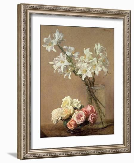 Lilies in a Vase, 1888-Henri Fantin-Latour-Framed Giclee Print