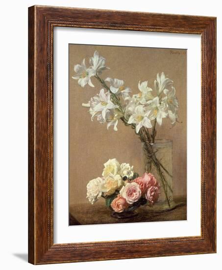 Lilies in a Vase, 1888-Henri Fantin-Latour-Framed Giclee Print