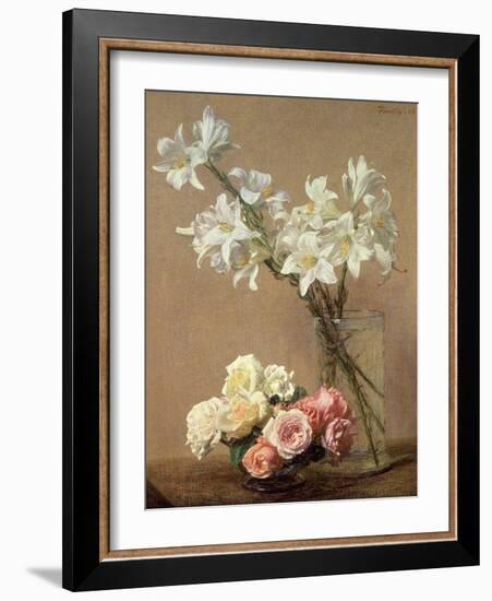 Lilies in a Vase, 1888-Henri Fantin-Latour-Framed Giclee Print