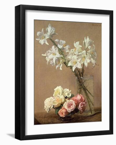 Lilies in a Vase, 1888-Henri Fantin-Latour-Framed Giclee Print