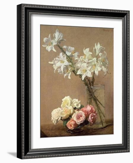 Lilies in a Vase, 1888-Henri Fantin-Latour-Framed Giclee Print