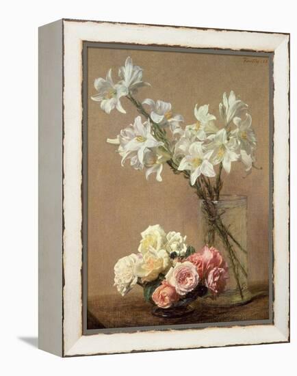 Lilies in a Vase, 1888-Henri Fantin-Latour-Framed Premier Image Canvas