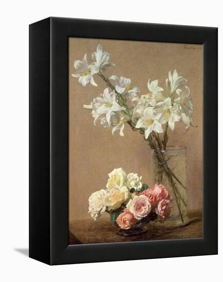Lilies in a Vase, 1888-Henri Fantin-Latour-Framed Premier Image Canvas