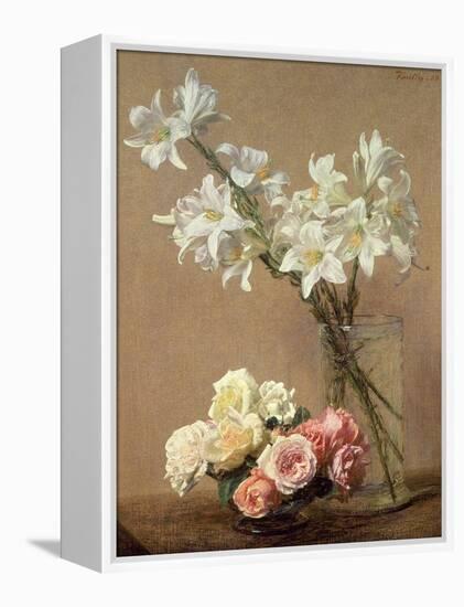 Lilies in a Vase, 1888-Henri Fantin-Latour-Framed Premier Image Canvas