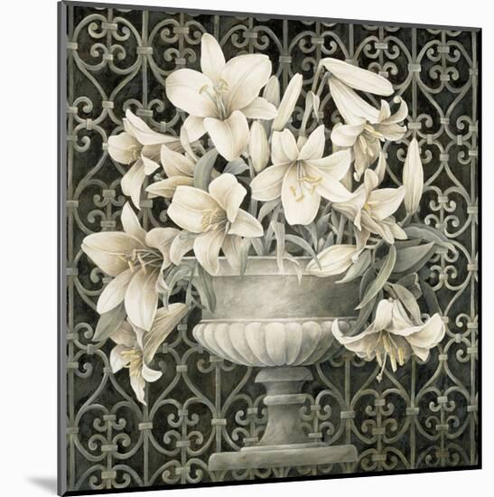 Lilies in Urn-Linda Thompson-Mounted Giclee Print