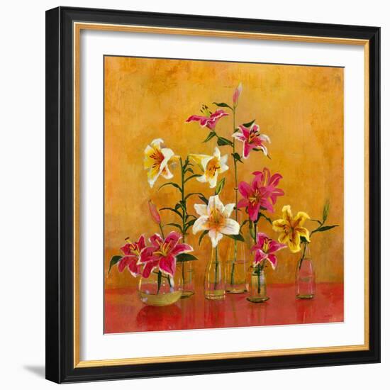 Lilies In Vases II-Danson-Framed Giclee Print