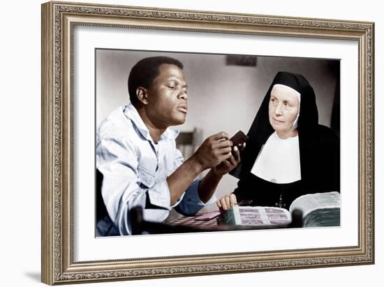 LILIES OF THE FIELD, from left: Sidney Poitier, Lilia Skala, 1963-null-Framed Photo