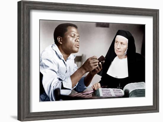 LILIES OF THE FIELD, from left: Sidney Poitier, Lilia Skala, 1963-null-Framed Photo