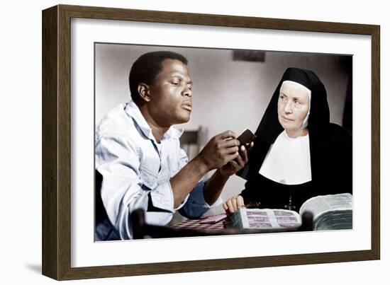 LILIES OF THE FIELD, from left: Sidney Poitier, Lilia Skala, 1963-null-Framed Photo