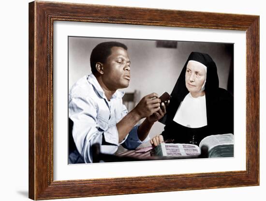 LILIES OF THE FIELD, from left: Sidney Poitier, Lilia Skala, 1963-null-Framed Photo