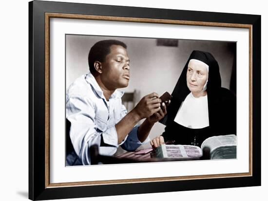 LILIES OF THE FIELD, from left: Sidney Poitier, Lilia Skala, 1963-null-Framed Photo